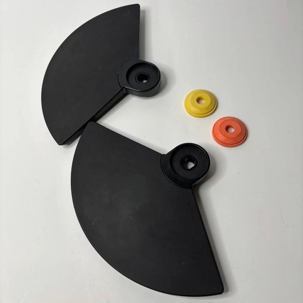 Rock Band Guitar‎ Hero Drum Cymbal Pads Set of 2 with Yellow Orange Nut Inserts